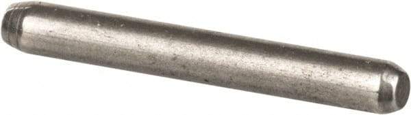 Made in USA - 1/16" Diam x 1/2" Pin Length 416 Stainless Steel Precision Dowel Pin - Passivated Finish, C 36-42 Hardness, 2 Beveled End - Industrial Tool & Supply