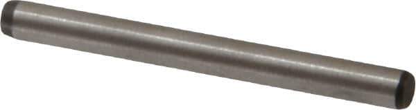Made in USA - 3/32" Diam x 1" Pin Length 416 Stainless Steel Precision Dowel Pin - Passivated Finish, C 36-42 Hardness, 2 Beveled End - Industrial Tool & Supply