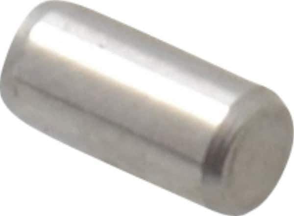 Made in USA - 3/32" Diam x 3/16" Pin Length 416 Stainless Steel Precision Dowel Pin - Passivated Finish, C 36-42 Hardness, 2 Beveled End - Industrial Tool & Supply