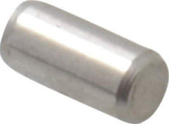 Made in USA - 3/32" Diam x 3/16" Pin Length 416 Stainless Steel Precision Dowel Pin - Passivated Finish, C 36-42 Hardness, 2 Beveled End - Industrial Tool & Supply