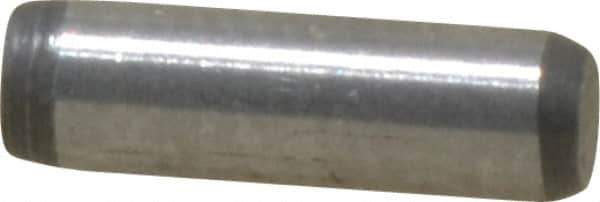 Made in USA - 3/32" Diam x 5/16" Pin Length 416 Stainless Steel Precision Dowel Pin - Passivated Finish, C 36-42 Hardness, 2 Beveled End - Industrial Tool & Supply