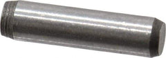 Made in USA - 3/32" Diam x 3/8" Pin Length 416 Stainless Steel Precision Dowel Pin - Passivated Finish, C 36-42 Hardness, 2 Beveled End - Industrial Tool & Supply