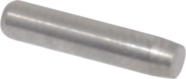 Made in USA - 3/32" Diam x 7/16" Pin Length 416 Stainless Steel Precision Dowel Pin - Passivated Finish, C 36-42 Hardness, 2 Beveled End - Industrial Tool & Supply