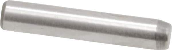 Made in USA - 3/32" Diam x 1/2" Pin Length 416 Stainless Steel Precision Dowel Pin - Passivated Finish, C 36-42 Hardness, 2 Beveled End - Industrial Tool & Supply
