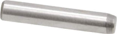 Made in USA - 3/32" Diam x 1/2" Pin Length 416 Stainless Steel Precision Dowel Pin - Passivated Finish, C 36-42 Hardness, 2 Beveled End - Industrial Tool & Supply