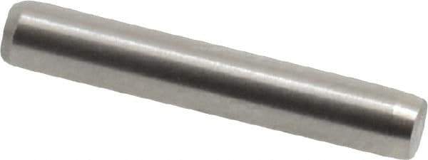 Made in USA - 3/32" Diam x 9/16" Pin Length 416 Stainless Steel Precision Dowel Pin - Passivated Finish, C 36-42 Hardness, 2 Beveled End - Industrial Tool & Supply