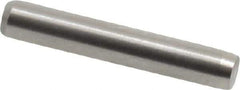 Made in USA - 3/32" Diam x 9/16" Pin Length 416 Stainless Steel Precision Dowel Pin - Passivated Finish, C 36-42 Hardness, 2 Beveled End - Industrial Tool & Supply