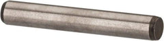 Made in USA - 3/32" Diam x 5/8" Pin Length 416 Stainless Steel Precision Dowel Pin - Passivated Finish, C 36-42 Hardness, 2 Beveled End - Industrial Tool & Supply