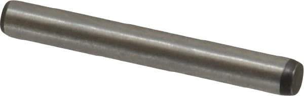 Made in USA - 3/32" Diam x 3/4" Pin Length 416 Stainless Steel Precision Dowel Pin - Passivated Finish, C 36-42 Hardness, 2 Beveled End - Industrial Tool & Supply