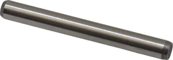 Made in USA - 1/8" Diam x 1-1/8" Pin Length 416 Stainless Steel Precision Dowel Pin - Passivated Finish, C 36-42 Hardness, 2 Beveled End - Industrial Tool & Supply