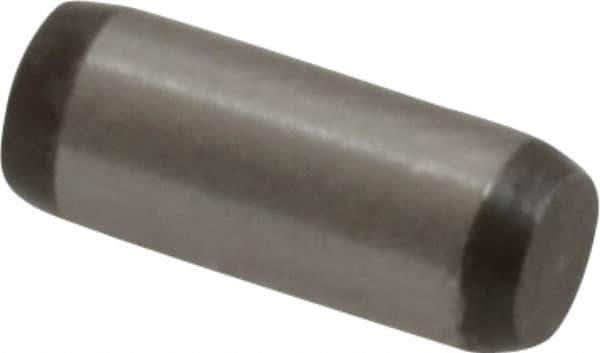 Made in USA - 1/8" Diam x 5/16" Pin Length 416 Stainless Steel Precision Dowel Pin - Passivated Finish, C 36-42 Hardness, 2 Beveled End - Industrial Tool & Supply