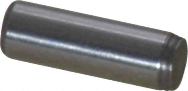 Made in USA - 1/8" Diam x 3/8" Pin Length 416 Stainless Steel Precision Dowel Pin - Passivated Finish, C 36-42 Hardness, 2 Beveled End - Industrial Tool & Supply