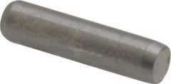 Made in USA - 1/8" Diam x 1/2" Pin Length 416 Stainless Steel Precision Dowel Pin - Passivated Finish, C 36-42 Hardness, 2 Beveled End - Industrial Tool & Supply