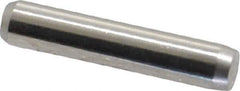 Made in USA - 1/8" Diam x 5/8" Pin Length 416 Stainless Steel Precision Dowel Pin - Passivated Finish, C 36-42 Hardness, 2 Beveled End - Industrial Tool & Supply