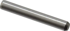 Made in USA - 5/32" Diam x 1-1/8" Pin Length 416 Stainless Steel Precision Dowel Pin - Passivated Finish, C 36-42 Hardness, 2 Beveled End - Industrial Tool & Supply