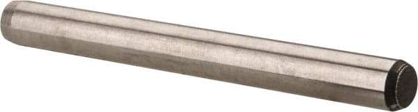 Made in USA - 5/32" Diam x 1-1/2" Pin Length 416 Stainless Steel Precision Dowel Pin - Passivated Finish, C 36-42 Hardness, 2 Beveled End - Industrial Tool & Supply