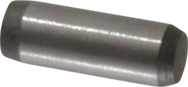 Made in USA - 5/32" Diam x 7/16" Pin Length 416 Stainless Steel Precision Dowel Pin - Passivated Finish, C 36-42 Hardness, 2 Beveled End - Industrial Tool & Supply