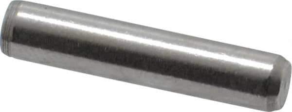 Made in USA - 5/32" Diam x 3/4" Pin Length 416 Stainless Steel Precision Dowel Pin - Passivated Finish, C 36-42 Hardness, 2 Beveled End - Industrial Tool & Supply