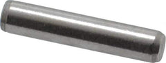 Made in USA - 5/32" Diam x 3/4" Pin Length 416 Stainless Steel Precision Dowel Pin - Passivated Finish, C 36-42 Hardness, 2 Beveled End - Industrial Tool & Supply