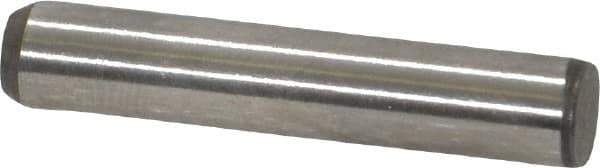 Made in USA - 3/16" Diam x 1" Pin Length 416 Stainless Steel Precision Dowel Pin - Passivated Finish, C 36-42 Hardness, 2 Beveled End - Industrial Tool & Supply