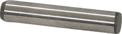 Made in USA - 3/16" Diam x 1" Pin Length 416 Stainless Steel Precision Dowel Pin - Passivated Finish, C 36-42 Hardness, 2 Beveled End - Industrial Tool & Supply