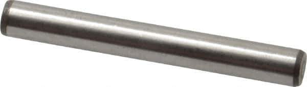 Made in USA - 3/16" Diam x 1-1/2" Pin Length 416 Stainless Steel Precision Dowel Pin - Passivated Finish, C 36-42 Hardness, 2 Beveled End - Industrial Tool & Supply