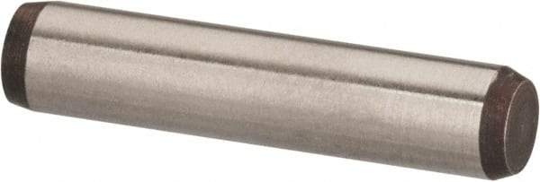 Made in USA - 3/16" Diam x 7/8" Pin Length 416 Stainless Steel Precision Dowel Pin - Passivated Finish, C 36-42 Hardness, 2 Beveled End - Industrial Tool & Supply