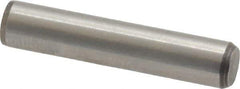 Made in USA - 1/4" Diam x 1-1/4" Pin Length 416 Stainless Steel Precision Dowel Pin - Passivated Finish, C 36-42 Hardness, 2 Beveled End - Industrial Tool & Supply