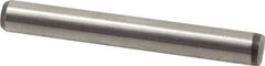 Made in USA - 1/4" Diam x 2" Pin Length 416 Stainless Steel Precision Dowel Pin - Passivated Finish, C 36-42 Hardness, 2 Beveled End - Industrial Tool & Supply