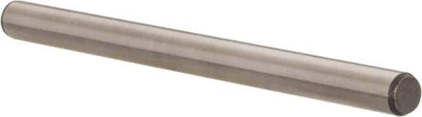 Made in USA - 1/4" Diam x 3-1/2" Pin Length 416 Stainless Steel Precision Dowel Pin - Passivated Finish, C 36-42 Hardness, 2 Beveled End - Industrial Tool & Supply