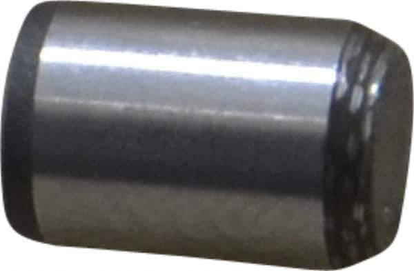 Made in USA - 1/4" Diam x 3/8" Pin Length 416 Stainless Steel Precision Dowel Pin - Passivated Finish, C 36-42 Hardness, 2 Beveled End - Industrial Tool & Supply