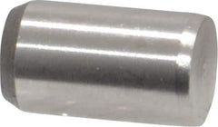 Made in USA - 1/4" Diam x 7/16" Pin Length 416 Stainless Steel Precision Dowel Pin - Passivated Finish, C 36-42 Hardness, 2 Beveled End - Industrial Tool & Supply