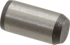 Made in USA - 1/4" Diam x 1/2" Pin Length 416 Stainless Steel Precision Dowel Pin - Passivated Finish, C 36-42 Hardness, 2 Beveled End - Industrial Tool & Supply