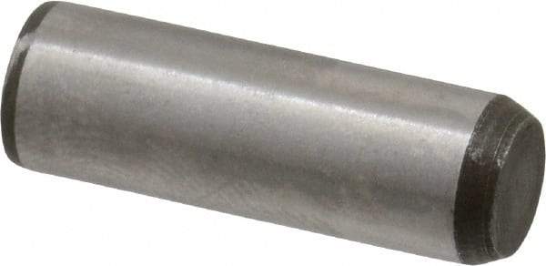 Made in USA - 1/4" Diam x 3/4" Pin Length 416 Stainless Steel Precision Dowel Pin - Passivated Finish, C 36-42 Hardness, 2 Beveled End - Industrial Tool & Supply