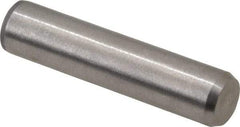 Made in USA - 5/16" Diam x 1-3/8" Pin Length 416 Stainless Steel Precision Dowel Pin - Passivated Finish, C 36-42 Hardness, 2 Beveled End - Industrial Tool & Supply