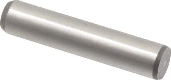 Made in USA - 5/16" Diam x 1-1/2" Pin Length 416 Stainless Steel Precision Dowel Pin - Passivated Finish, C 36-42 Hardness, 2 Beveled End - Industrial Tool & Supply