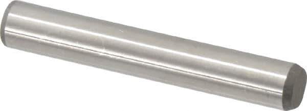 Made in USA - 5/16" Diam x 2" Pin Length 416 Stainless Steel Precision Dowel Pin - Passivated Finish, C 36-42 Hardness, 2 Beveled End - Industrial Tool & Supply