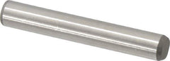 Made in USA - 5/16" Diam x 2" Pin Length 416 Stainless Steel Precision Dowel Pin - Passivated Finish, C 36-42 Hardness, 2 Beveled End - Industrial Tool & Supply
