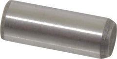 Made in USA - 3/8" Diam x 1" Pin Length 416 Stainless Steel Precision Dowel Pin - Passivated Finish, C 36-42 Hardness, 2 Beveled End - Industrial Tool & Supply