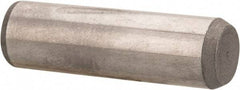 Made in USA - 3/8" Diam x 1-1/4" Pin Length 416 Stainless Steel Precision Dowel Pin - Passivated Finish, C 36-42 Hardness, 2 Beveled End - Industrial Tool & Supply
