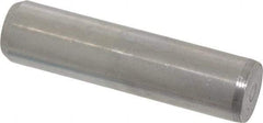 Made in USA - 3/8" Diam x 1-1/2" Pin Length 416 Stainless Steel Precision Dowel Pin - Passivated Finish, C 36-42 Hardness, 2 Beveled End - Industrial Tool & Supply