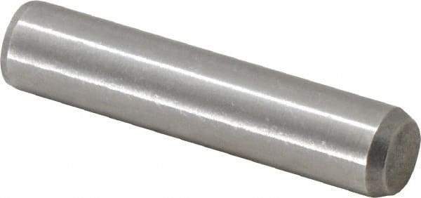 Made in USA - 3/8" Diam x 1-3/4" Pin Length 416 Stainless Steel Precision Dowel Pin - Passivated Finish, C 36-42 Hardness, 2 Beveled End - Industrial Tool & Supply