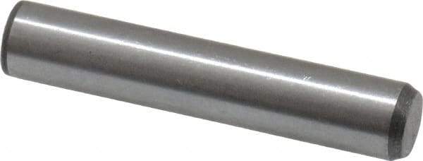 Made in USA - 3/8" Diam x 2" Pin Length 416 Stainless Steel Precision Dowel Pin - Passivated Finish, C 36-42 Hardness, 2 Beveled End - Industrial Tool & Supply