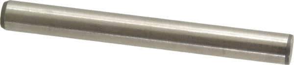 Made in USA - 3/8" Diam x 3-1/2" Pin Length 416 Stainless Steel Precision Dowel Pin - Passivated Finish, C 36-42 Hardness, 2 Beveled End - Industrial Tool & Supply