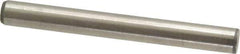 Made in USA - 3/8" Diam x 3-1/2" Pin Length 416 Stainless Steel Precision Dowel Pin - Passivated Finish, C 36-42 Hardness, 2 Beveled End - Industrial Tool & Supply