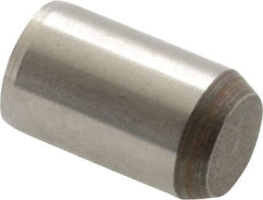 Made in USA - 3/8" Diam x 5/8" Pin Length 416 Stainless Steel Precision Dowel Pin - Passivated Finish, C 36-42 Hardness, 2 Beveled End - Industrial Tool & Supply
