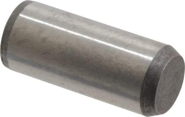 Made in USA - 3/8" Diam x 7/8" Pin Length 416 Stainless Steel Precision Dowel Pin - Passivated Finish, C 36-42 Hardness, 2 Beveled End - Industrial Tool & Supply