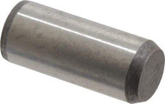 Made in USA - 3/8" Diam x 7/8" Pin Length 416 Stainless Steel Precision Dowel Pin - Passivated Finish, C 36-42 Hardness, 2 Beveled End - Industrial Tool & Supply