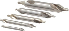 Keo - 5 Piece, #1 to 5, Plain Edge, Cobalt Combo Drill & Countersink Set - 60° Incl Angle - Industrial Tool & Supply