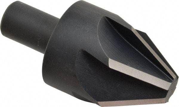 Keo - 1-3/4" Head Diam, 3/4" Shank Diam, 6 Flute 60° High Speed Steel Countersink - Bright Finish, 3-1/2" OAL, Single End, Straight Shank, Right Hand Cut - Industrial Tool & Supply